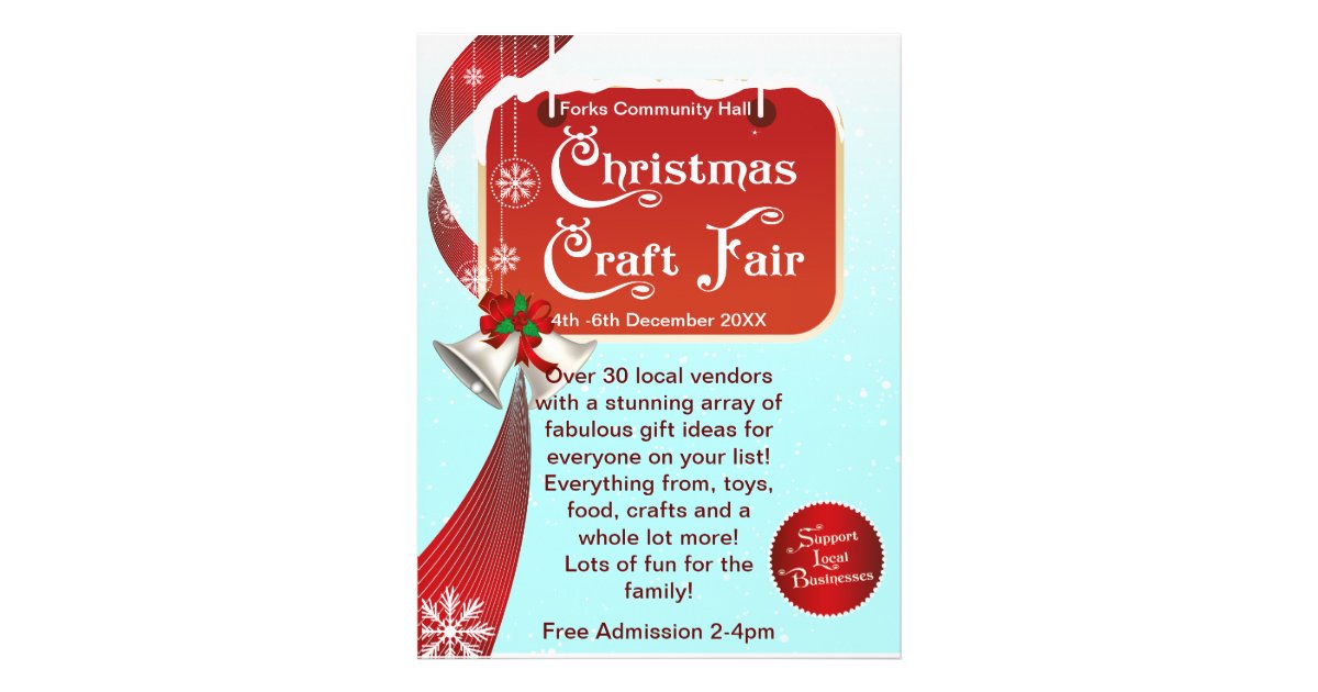 Christmas Craft Fair Business Flyer | Zazzle.com.au