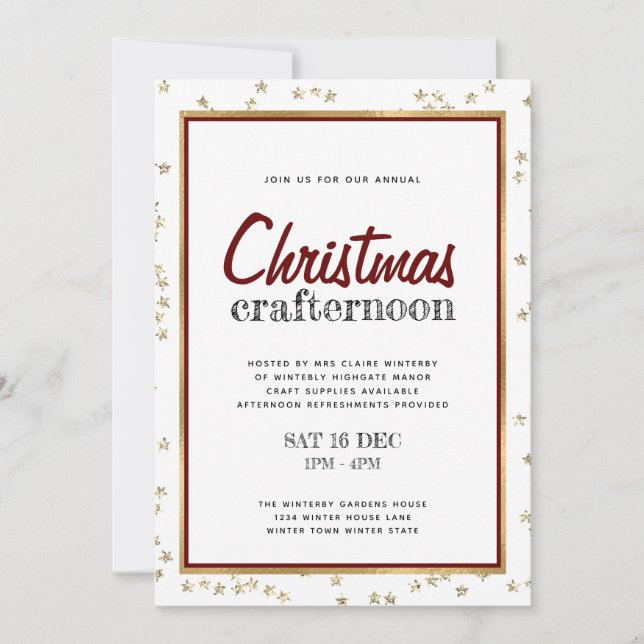 Christmas Crafternoon Invitation (Front)