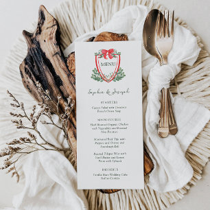 Christmas Crest   Whimsical Holiday Wedding Menu