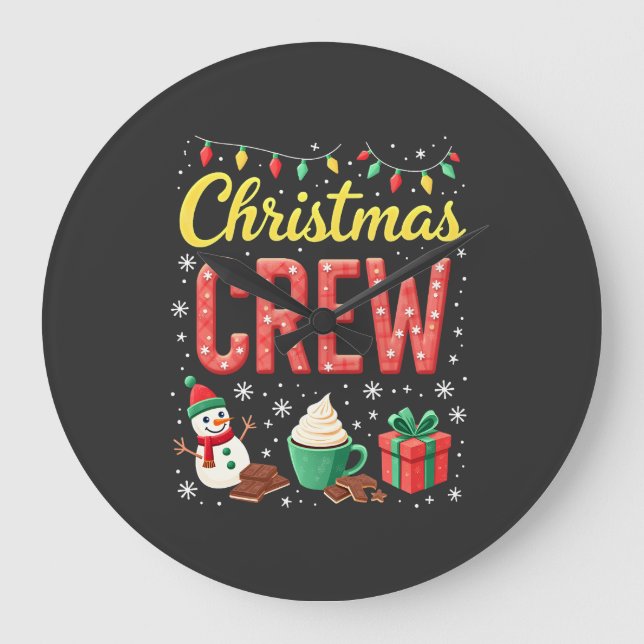 Christmas Crew (1) Large Clock (Front)