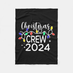 Christmas Crew 2024 Family Christmas Pyjamas Xmas Fleece Blanket