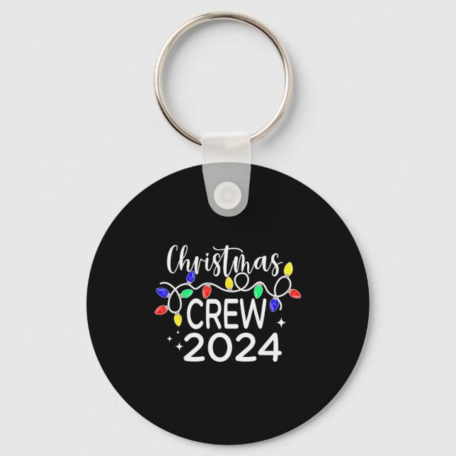 Christmas Crew 2024 Family Christmas Pyjamas Xmas  Key Ring (Front)