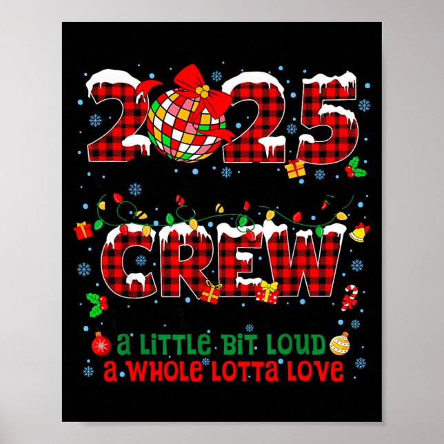 Christmas Crew 2025 Family Christmas Matching Xmas Poster (Front)