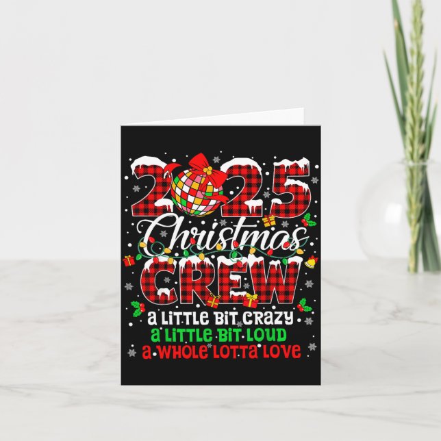 Christmas Crew 2025 Family Christmas Xmas Pajamas  Card (Front)