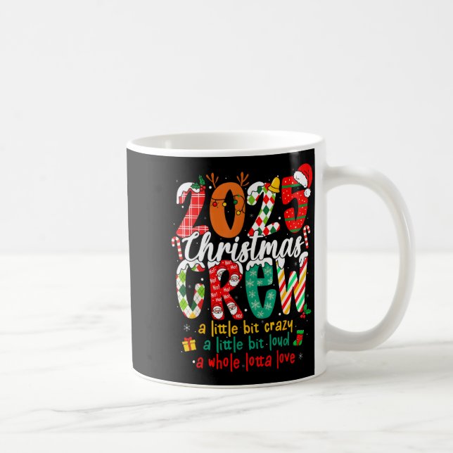 Christmas Crew 2025 Family Christmas Xmas Pajamas  Coffee Mug (Right)