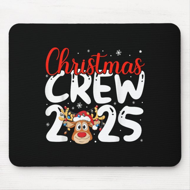 Christmas Crew 2025 Family Christmas Xmas Pajamas  Mouse Pad (Front)