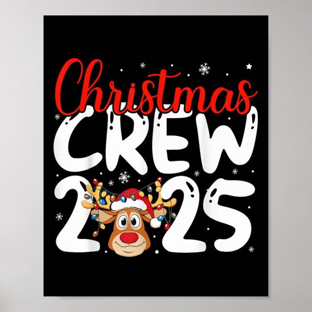 Christmas Crew 2025 Family Christmas Xmas Pajamas  Poster (Front)