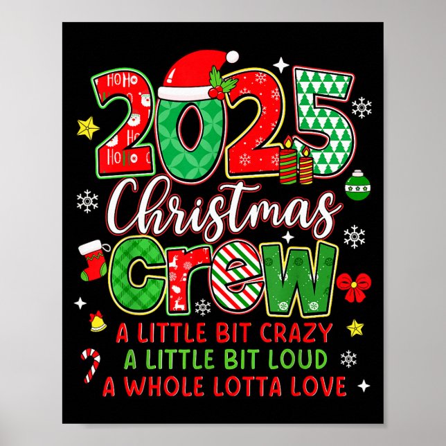 Christmas Crew 2025 Family Christmas Xmas Pajamas  Poster (Front)