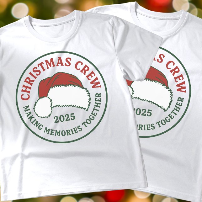 Christmas Crew 2025 Family Xmas Holiday Memories  T-Shirt (Creator Uploaded)