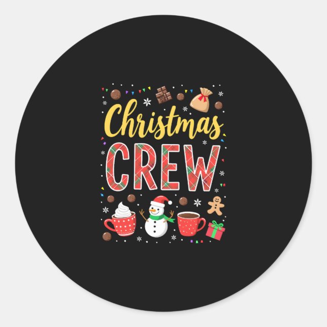 Christmas Crew (2) Classic Round Sticker (Front)