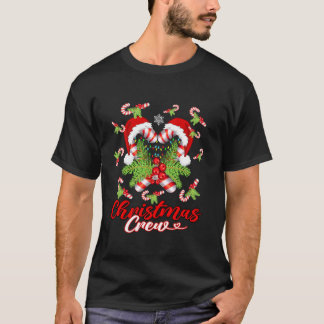 Christmas Crew Candy Cane Red White Funny Santa Xm T-Shirt
