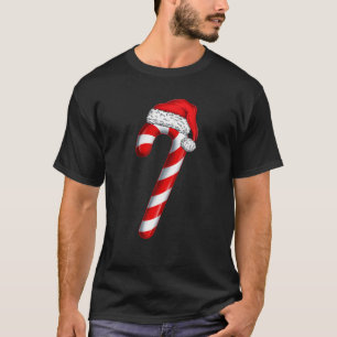 Christmas Crew Candy Cane Santa Hat Kids Girls Boy T-Shirt