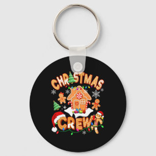 Christmas Crew Cookie House Gingerbread Family Xma Key Ring