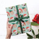 Christmas Crew Custom Six Photo Funny Holiday Gift Wrapping Paper<br><div class="desc">**Scroll down for photo How To below!** This funny and very merry Christmas gift wrapping paper will delight your friends and family when you personalise it with the photos of your kids, parents, friends and even pets putting the whole crazy cast of characters in silly holiday Santa and elf hats....</div>