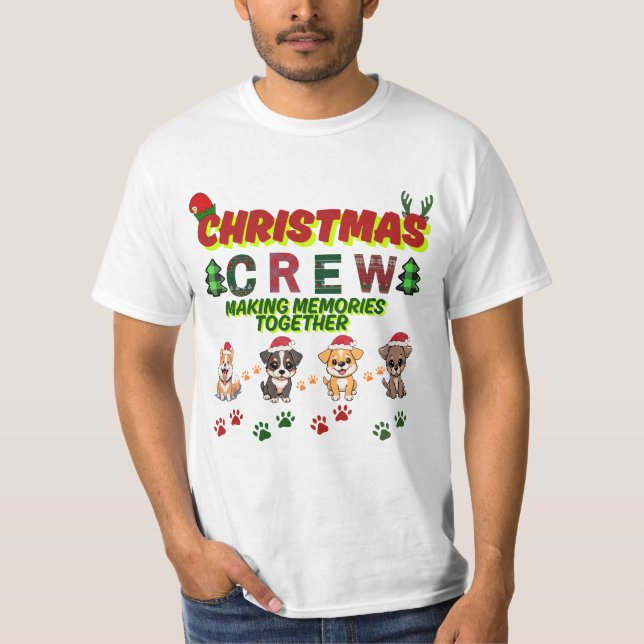 Christmas Crew Dog Shirt- Christmas dogs family  T-Shirt (Front)