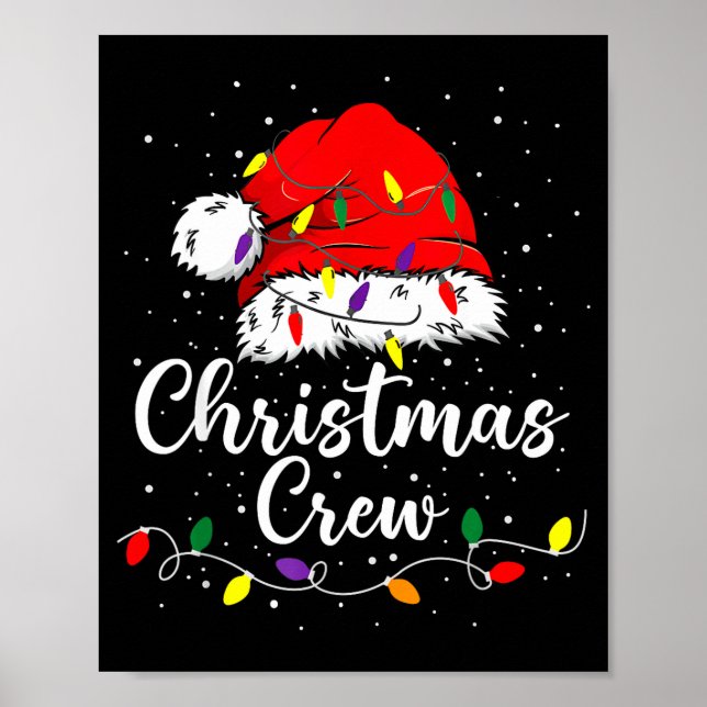 Christmas Crew Family Group Matching Christmas Paj Poster (Front)