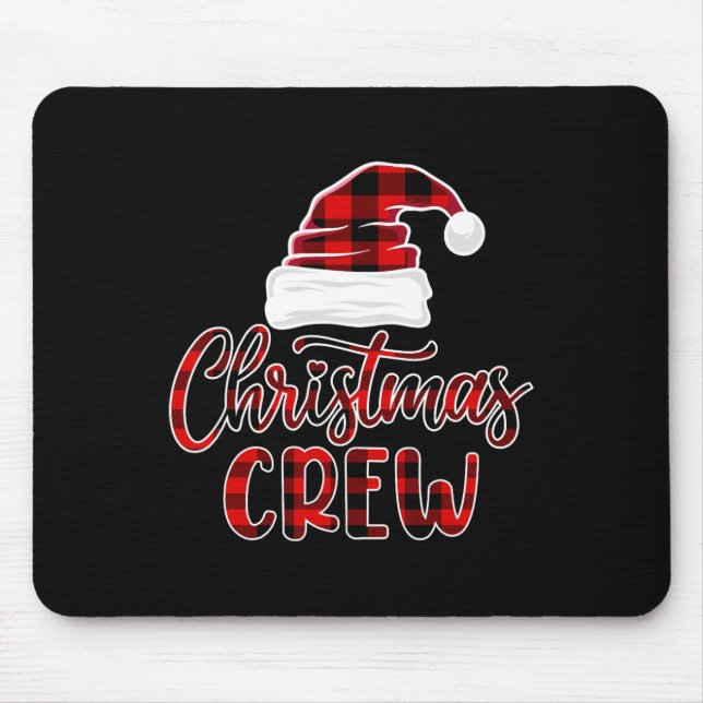 Christmas Crew Family Matching Xmas Santa Elf Buff Mouse Pad (Front)