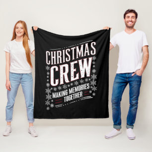 Christmas Crew Family Matching Xmas Squad Fleece Blanket
