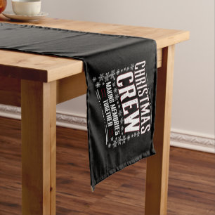 Christmas Crew Family Matching Xmas Squad  Short Table Runner