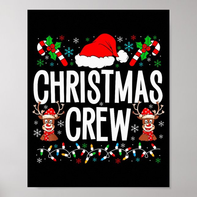 Christmas Crew Family Matching Xmas Toddler Kid Bo Poster (Front)