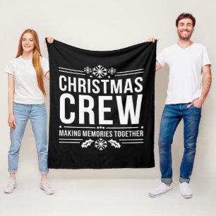 Christmas Crew Family Reunion Graphic Xmas Holiday Fleece Blanket