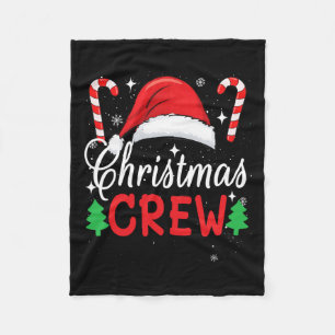 Christmas Crew Family Xmas Group Pajama Men Women Fleece Blanket