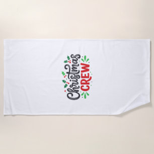 Christmas Crew Festive Holiday Beach Towel