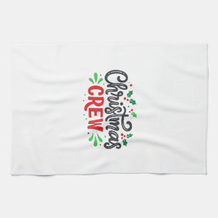 Christmas Crew Festive Holiday Tea Towel