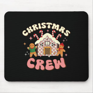 Christmas Crew Gingerbread In Candy House Cute Xma Mouse Pad