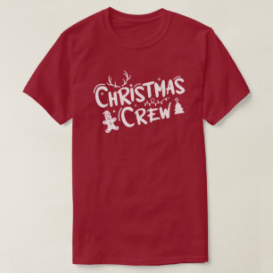Christmas Crew in White Text T-Shirt