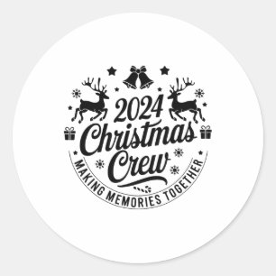Christmas Crew Matching Family Reunion Graphic Xma Classic Round Sticker