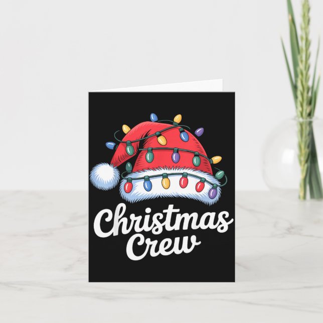 Christmas Crew Matching Family Xmas Party Men Wome Card (Front)