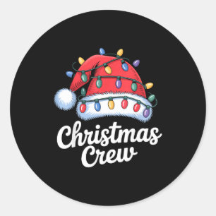 Christmas Crew Matching Family Xmas Party Men Wome Classic Round Sticker