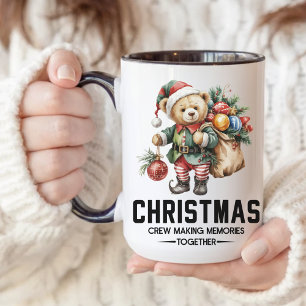 Christmas Crew Mug Santa Holiday Mug for Mum & Dad