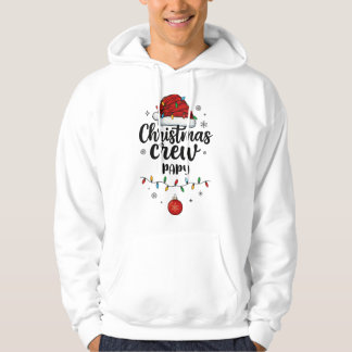 Christmas Crew Papy Santa Hat Matching Christmas Hoodie