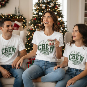 Christmas Crew Personalised Family Name Tri-Blend Shirt