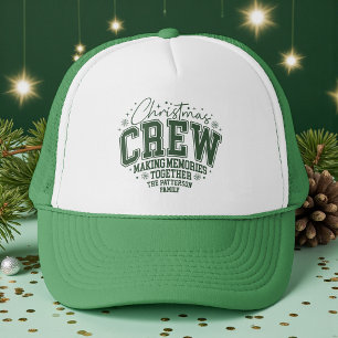 Christmas Crew Personalised Family Name Trucker Hat