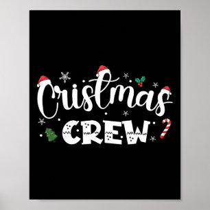 Christmas Crew Santa Family Matching Group Xmas Bo Poster