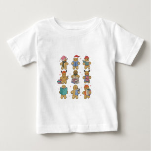 Christmas Crew Santa Gingerbread Nursing Squad Baby T-Shirt