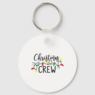 Christmas Crew Santa Lights Family Pyjamas Holiday Key Ring