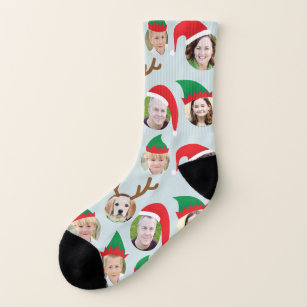 Christmas Crew Six Photo Family or Friends S Gift Socks