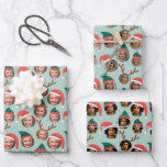 Christmas Crew Three Photo Custom Gift Wrap Sheets<br><div class="desc">This set of three sheets of gift wrap will delight friends and family when you personalise it with the photos of your kids, parents, friends or pets, putting the whole crazy cast of characters in silly holiday hats (Santa and elf) and reindeer antlers. Each sheet of wrap will have a...</div>