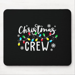 Christmas Crew Xmas Lights Family Matching Pajamas Mouse Pad