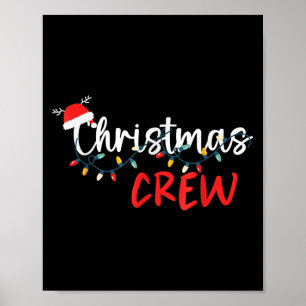 Christmas Crew Xmas Lights Family Matching Pajamas Poster