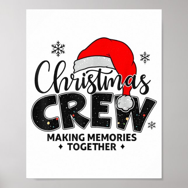 Christmas Crew Xmas Lights Family Matching Pajamas Poster (Front)