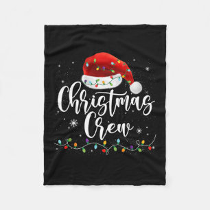 Christmas Crew Xmas Lights Family Matching Pyjamas Fleece Blanket