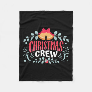 Christmas Crew Xmas Lights Family Matching Pyjamas Fleece Blanket