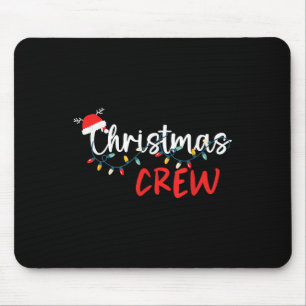 Christmas Crew Xmas Lights Family Matching Pyjamas Mouse Pad