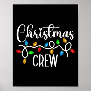 Christmas Crew Xmas Lights Family Matching Pyjamas Poster