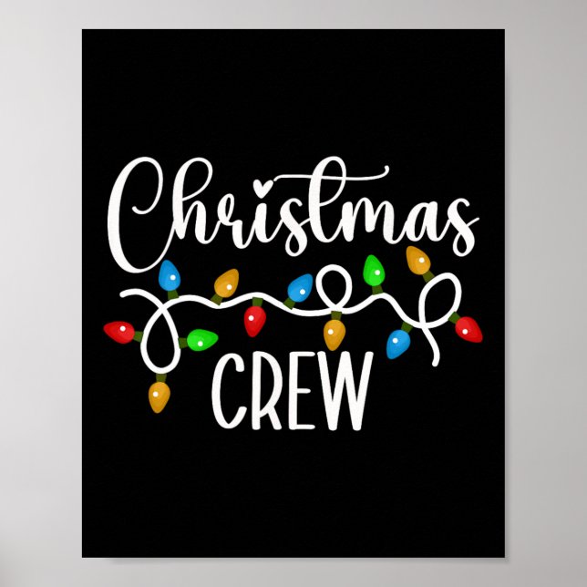 Christmas Crew Xmas Lights Family Matching Pyjamas Poster (Front)